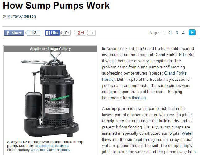 how sump pumps work