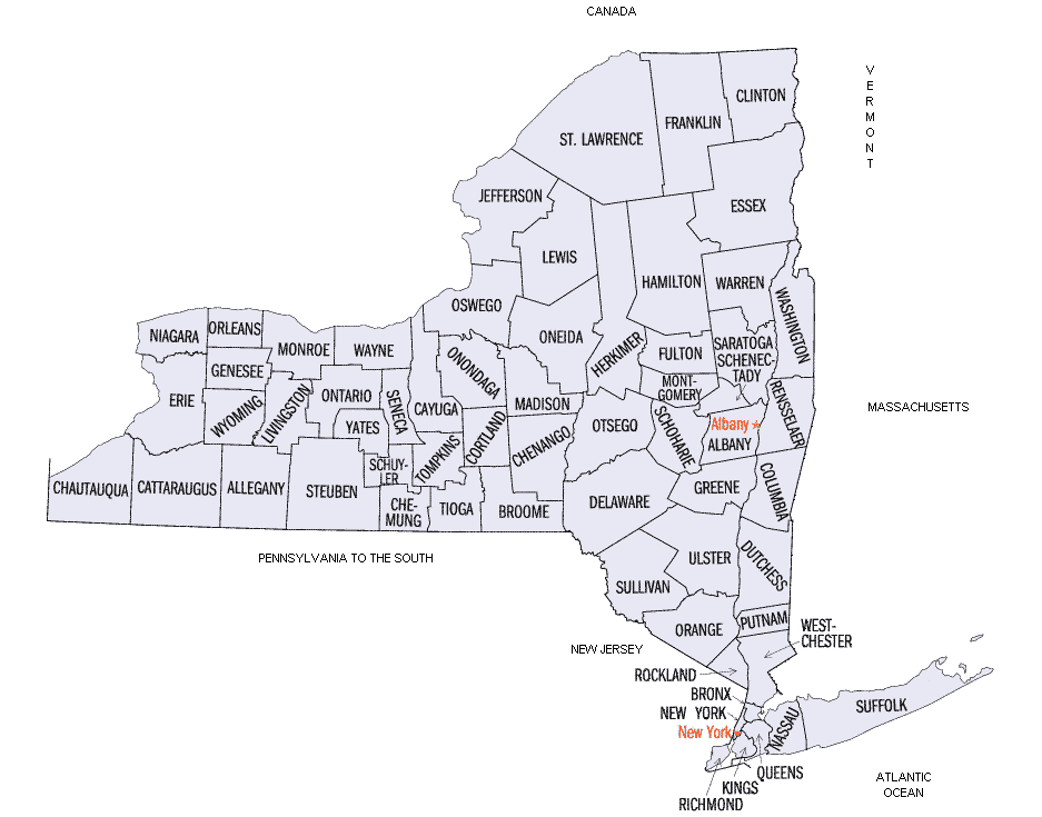 Map of NY